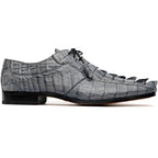 Cancun Genuine Caiman Crocodile Dress Derby's Shoes Gray
