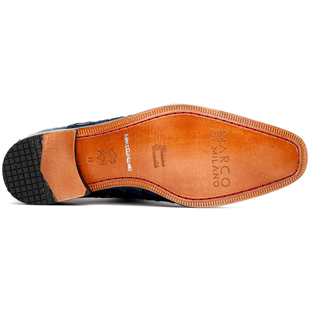 Cancun Genuine Caiman Crocodile Dress Derby's Shoes Gray