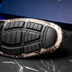 Capri Genuine Snake Exotic Driving Shoes Natural