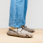 Capri Genuine Snake Exotic Driving Shoes Natural