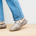 Capri Genuine Snake Exotic Driving Shoes Natural