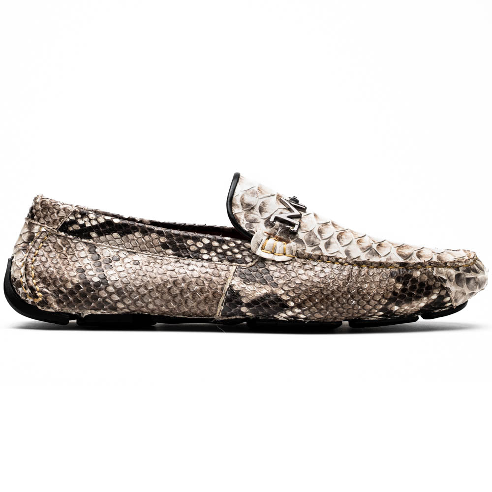 Capri Genuine Snake Exotic Driving Shoes Natural