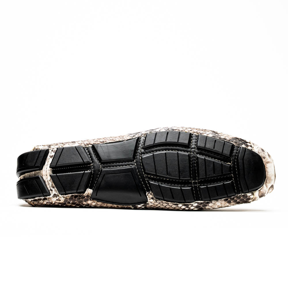Capri Genuine Snake Exotic Driving Shoes Natural