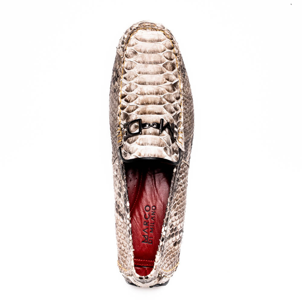 Capri Genuine Snake Exotic Driving Shoes Natural