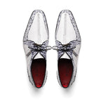 Marco Di Milano genuine hornback caiman crocodile Shoes Caribe White