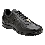 Belvedere Coda Fashion Sneakers Black Genuine Alligator