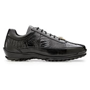 Belvedere Coda Fashion Sneakers Black Genuine Alligator