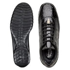 Belvedere Coda Fashion Sneakers Black Genuine Alligator