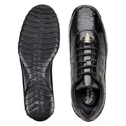Belvedere Coda Fashion Sneakers Black Genuine Alligator