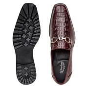 Belvedere Corso - Burgundy Caiman Ostrich Loafer R101
