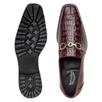 Belvedere Corso - Burgundy Caiman Ostrich Loafer R101