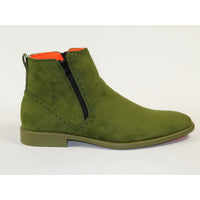 Men's TAYNO Chelsea Chukka Soft Micro Suede Zip up Boot Coupe S Lime