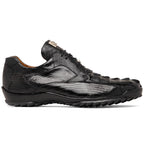 Genuine caiman hornback and original lizard skin Sneaker Shoes Crater Black