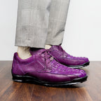 Marco Di Milano genuine caiman hornback & original lizard Sneaker Crater Purple