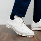 Marco Di Milano Caiman & Lizard Original Skin Sneaker Shoes Crater White