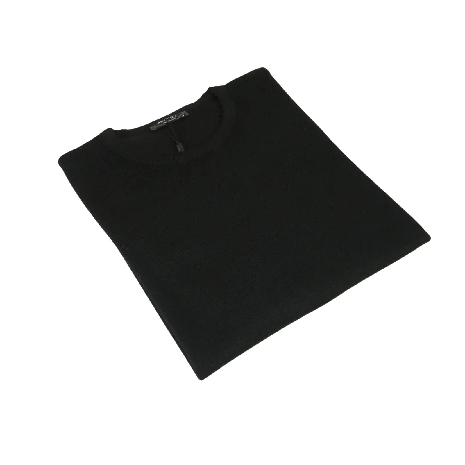 Crew Neck Merinos Wool Sweater PRINCELY From Turkey Soft Knits 1011 - 30 Black - J.Valintin Men's Wear Legend - 1011 - 30 - Black - M