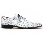 Criss Genuine Ostrich Quill Dress Oxford Shoes Newspaper