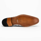 Criss Genuine Ostrich Quill Dress Oxford Shoes Newspaper