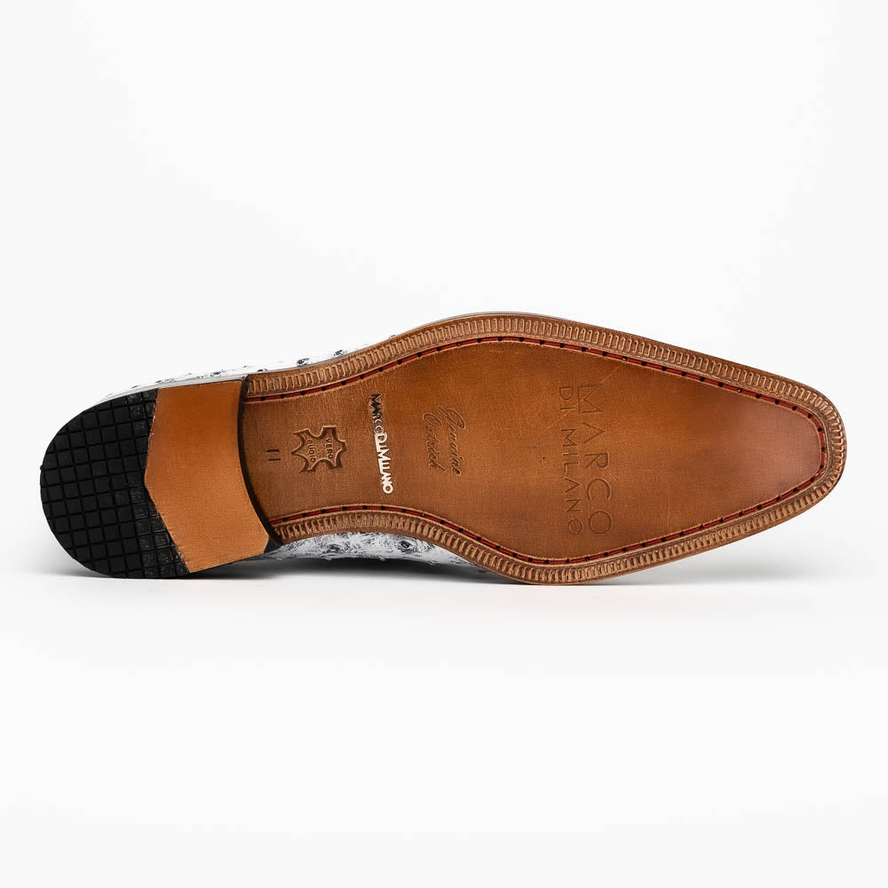 Criss Genuine Ostrich Quill Dress Oxford Shoes Newspaper