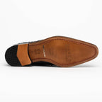 Criss Genuine Ostrich Quill Classic Dress Shoes Oxford Black