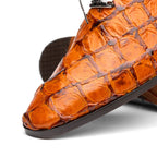 Olivieri Genuine Pirarucu Exotic Lace Up Oxford Brandy