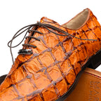 Olivieri Genuine Pirarucu Exotic Lace Up Oxford Brandy