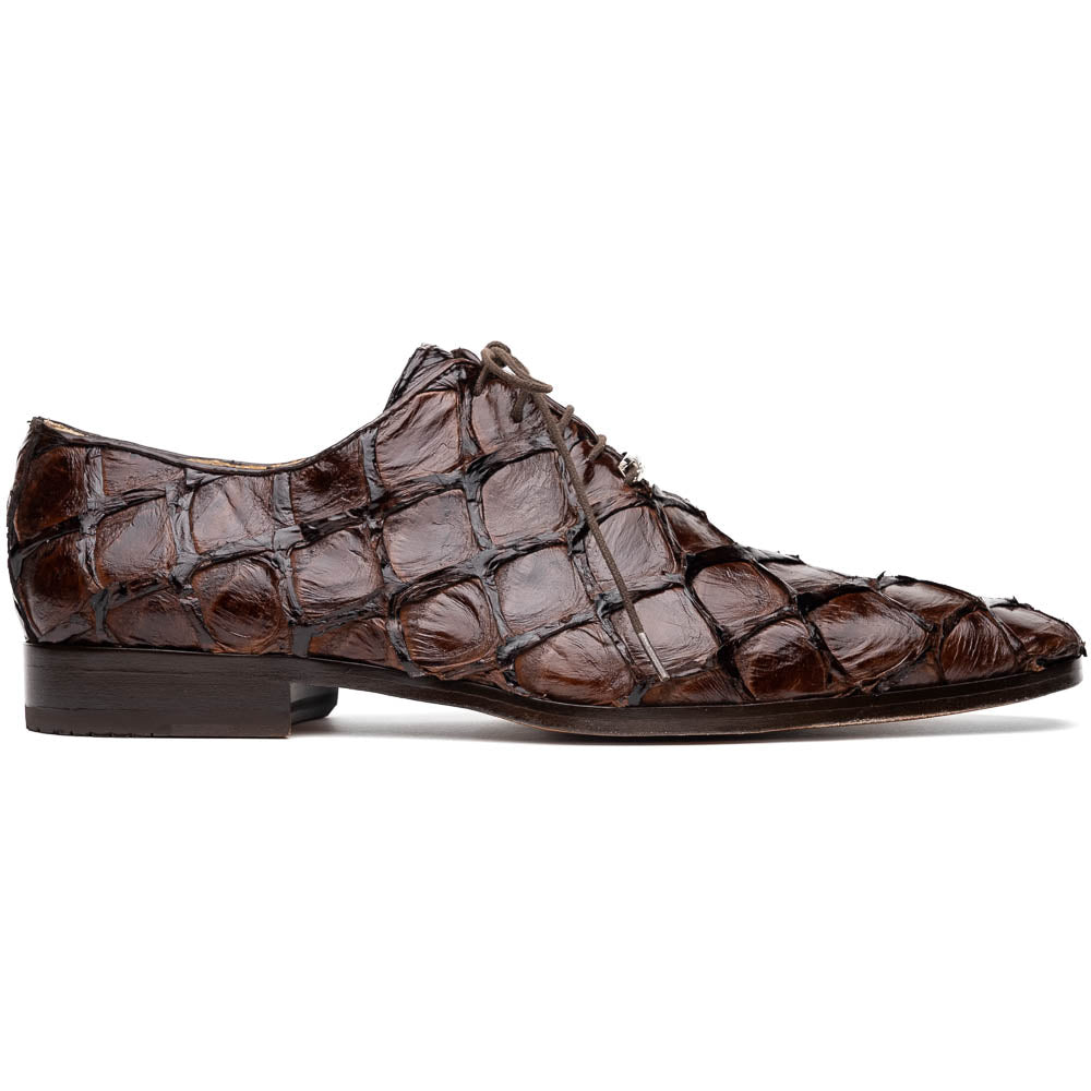 Olivieri Genuine Pirarucu Skin Classic Dress Shoes Brown