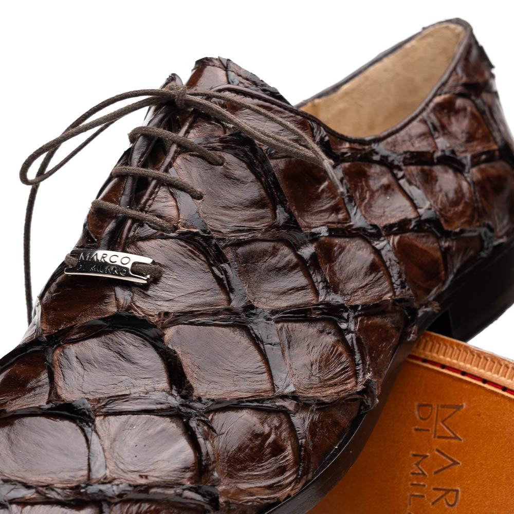 Olivieri Genuine Pirarucu Skin Classic Dress Shoes Brown