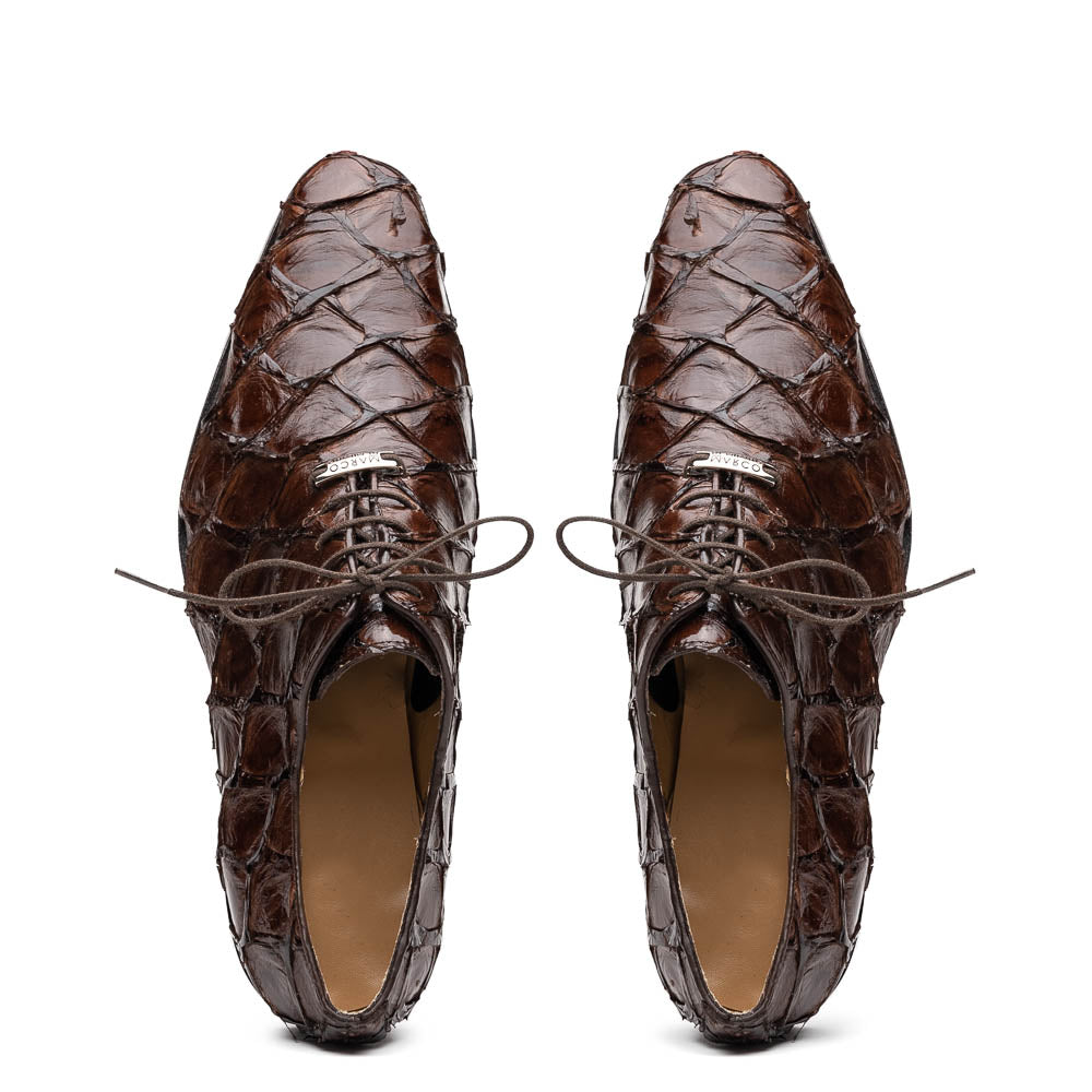 Olivieri Genuine Pirarucu Skin Classic Dress Shoes Brown