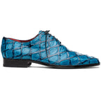 Olivieri Caribbean Genuine Pirarucu Exotic Lace-Up Oxford Blue