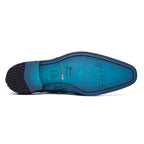 Olivieri Caribbean Genuine Pirarucu Exotic Lace-Up Oxford Blue