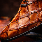 Olivieri Leather Dress Shoes Oxford Lace Up Cognac