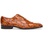 Olivieri Leather Dress Shoes Oxford Lace Up Cognac