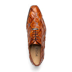 Olivieri Leather Dress Shoes Oxford Lace Up Cognac