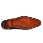 Olivieri Leather Dress Shoes Oxford Lace Up Cognac