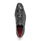 Olivieri Genuine Pirarucu Exotic Lace-Up Oxford Gray