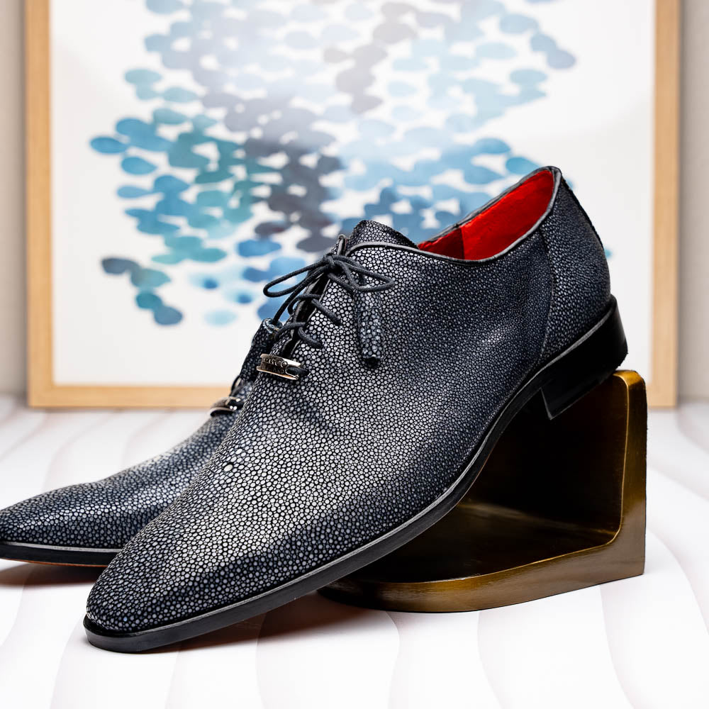 Pannuci Exotic Classic Dress Oxford Shoes Black