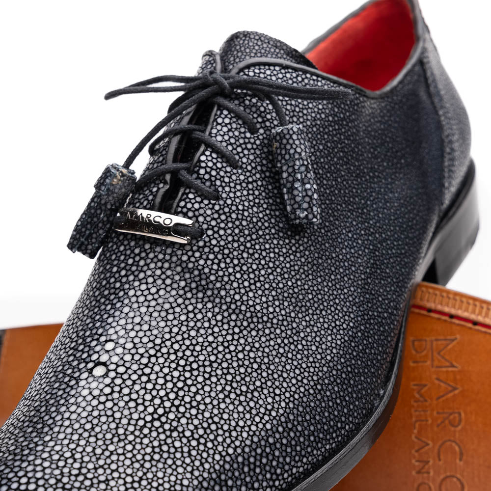 Pannuci Exotic Classic Dress Oxford Shoes Black