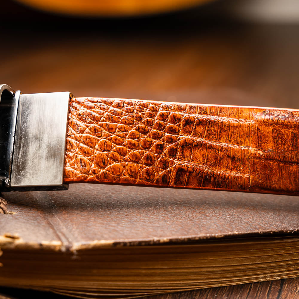 Riccardo Genuine Exotic Belt Brandy