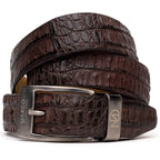 Riccardo Genuine Exotic Caiman Fuscus-Belly Belt Brown
