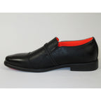 Men's Shoes The Cuban L TAYNO Leather Cap Toe Loafer Black