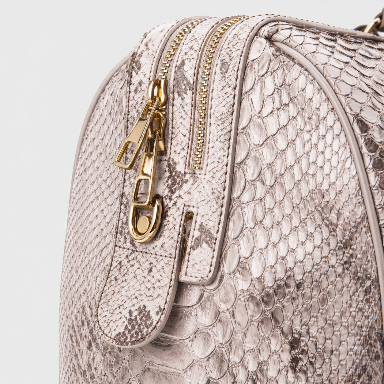 The Velar Nutural  Hand-Painted Snake Leather Weekender Bag