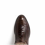 DENVER Genuine Ostrich Leg Skin Cowboy Boot from the Western CollectionClear Brown