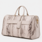 The Velar Nutural  Hand-Painted Snake Leather Weekender Bag