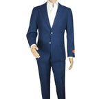 Men's ENZO Linen Spring Summer Suit Light Weight Breathable E58302-2 Navy Blue