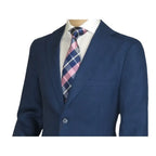 Men's ENZO Linen Spring Summer Suit Light Weight Breathable E58302-2 Navy Blue