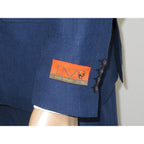Men's ENZO Linen Spring Summer Suit Light Weight Breathable E58302-2 Navy Blue
