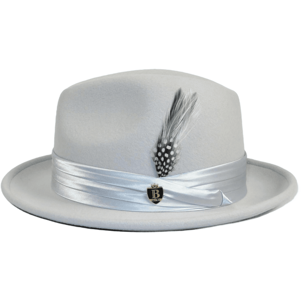 Bruno Capelo Hat Australian Wool Crushable Fedora Giovani UN133 Silver Gray