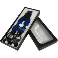 ELEGANT Suspenders Clip on and Button Option for Slacks or Pants Royal Blue - J.Valintin Men's Wear Legend - 98364