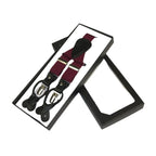ELEGANT Suspenders Clip on and Button Option for Slacks or Suit Pants Burgundy - J.Valintin Men's Wear Legend - 80108
